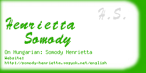 henrietta somody business card